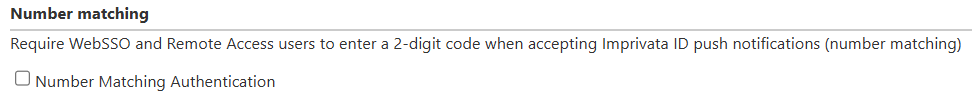 Number matching settings in 23.3